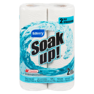 Savvy Soak Up 2 Ply 2 Rolls Paper Towel