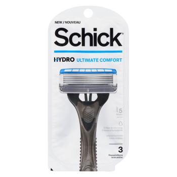 Schick Hydro Ultimate Comfort 5 Blades 3 Disposable Razors