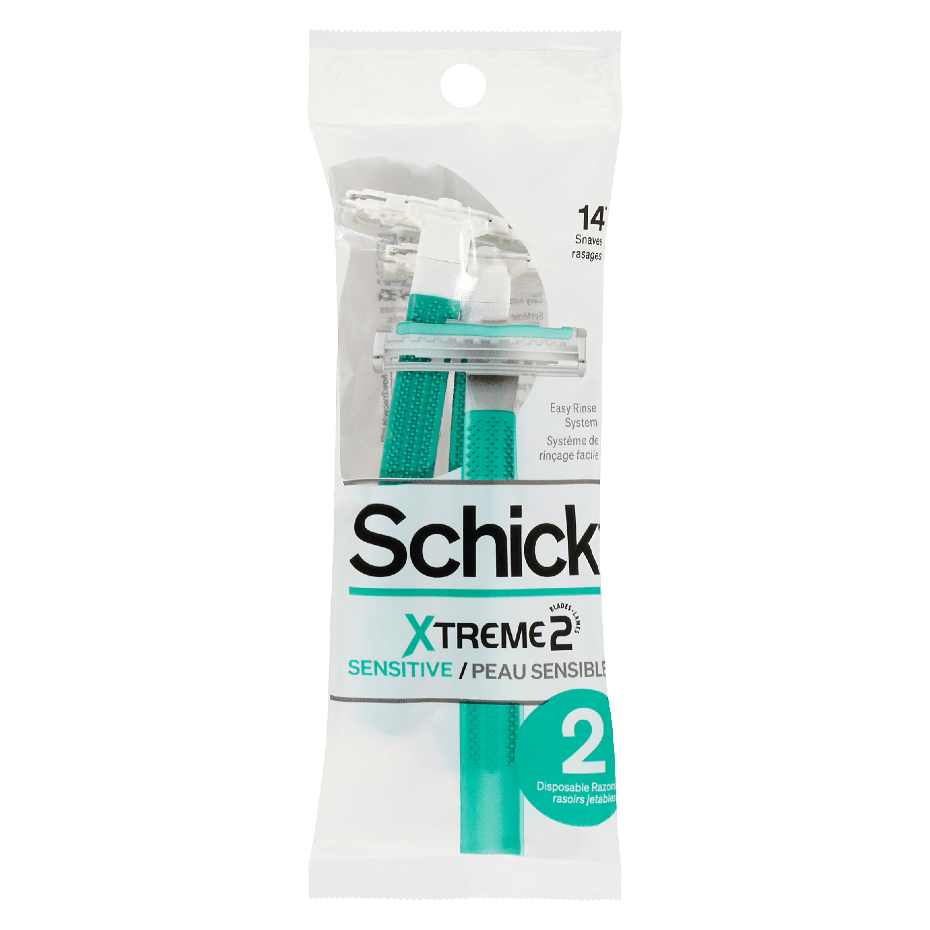 Schick Xtreme 2 Sensitive 2 Blades 2 Disposable Razors