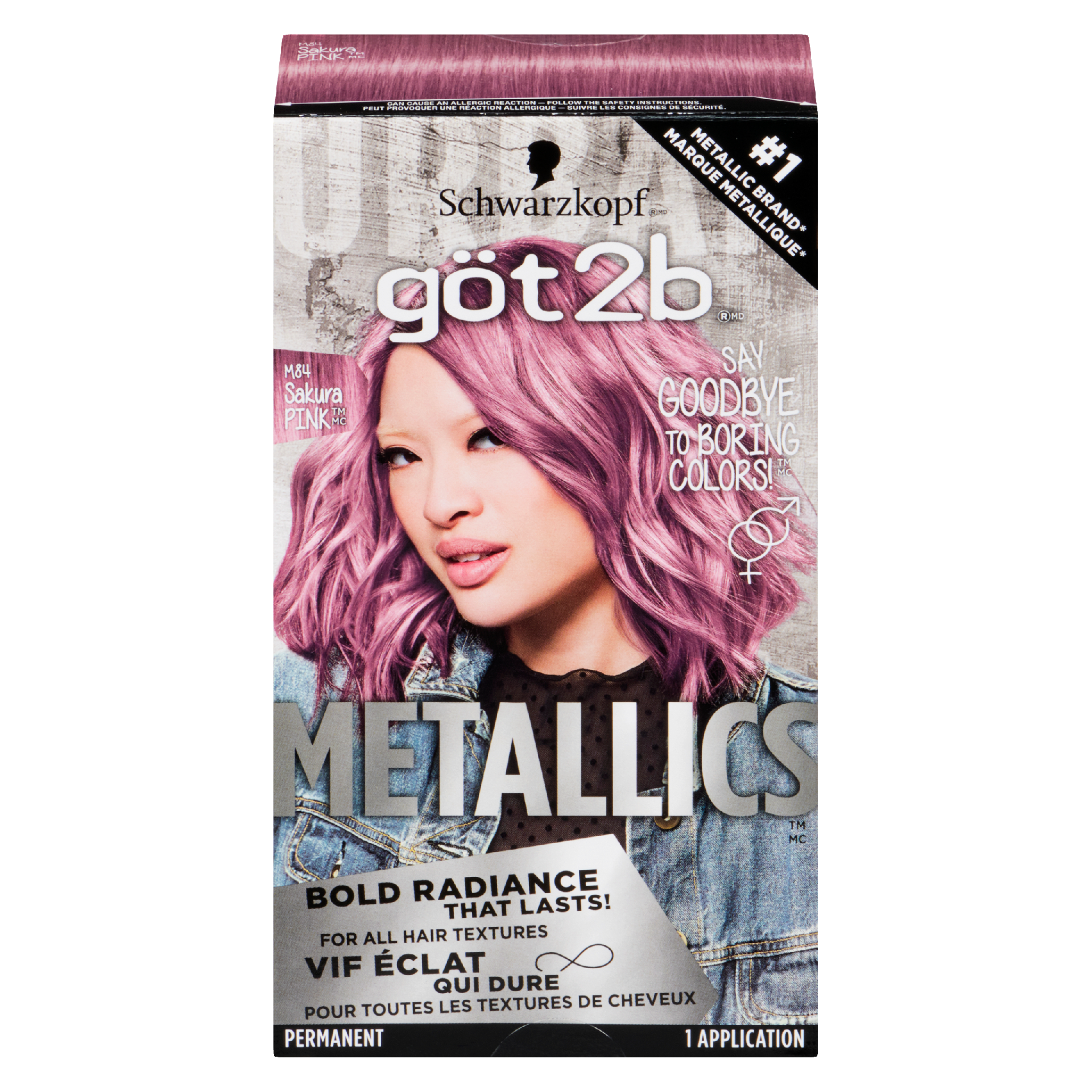 Schwarzkopf Göt2b Metallics Permanent M84 Sakura Pink