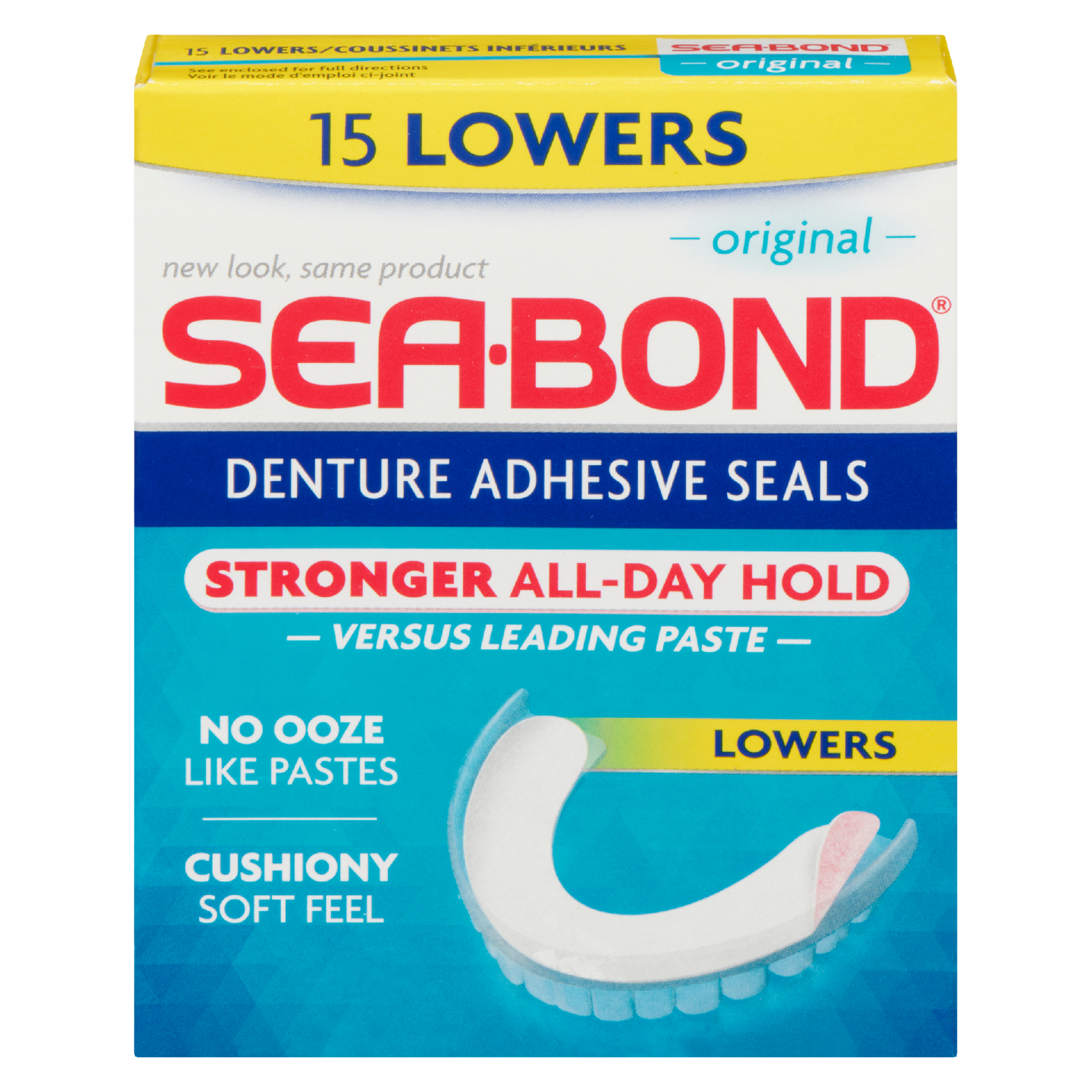 SeaBond Denture Adhesive Seals Original 15 Lowers