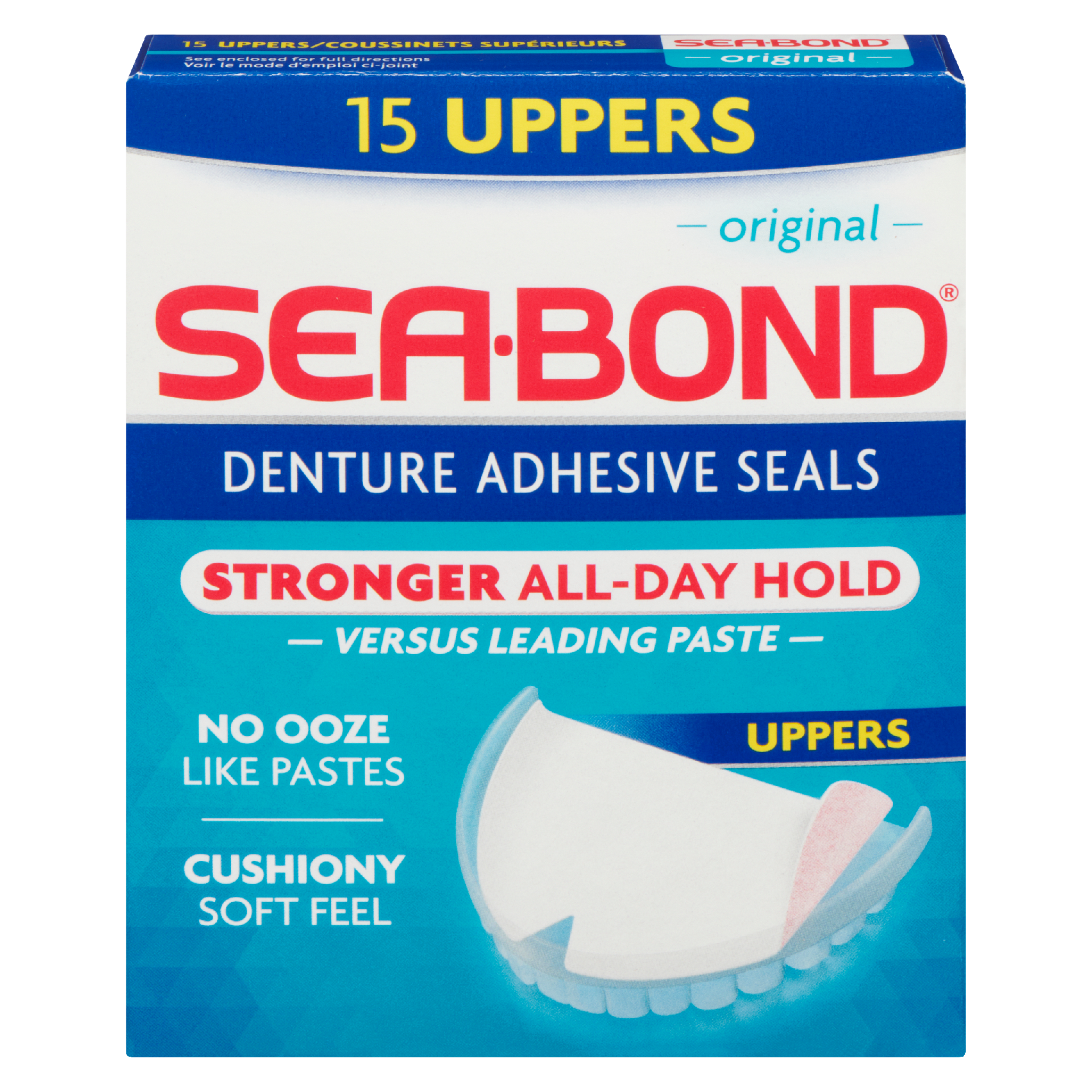 SeaBond Denture Adhesive Seals Original 15 Uppers