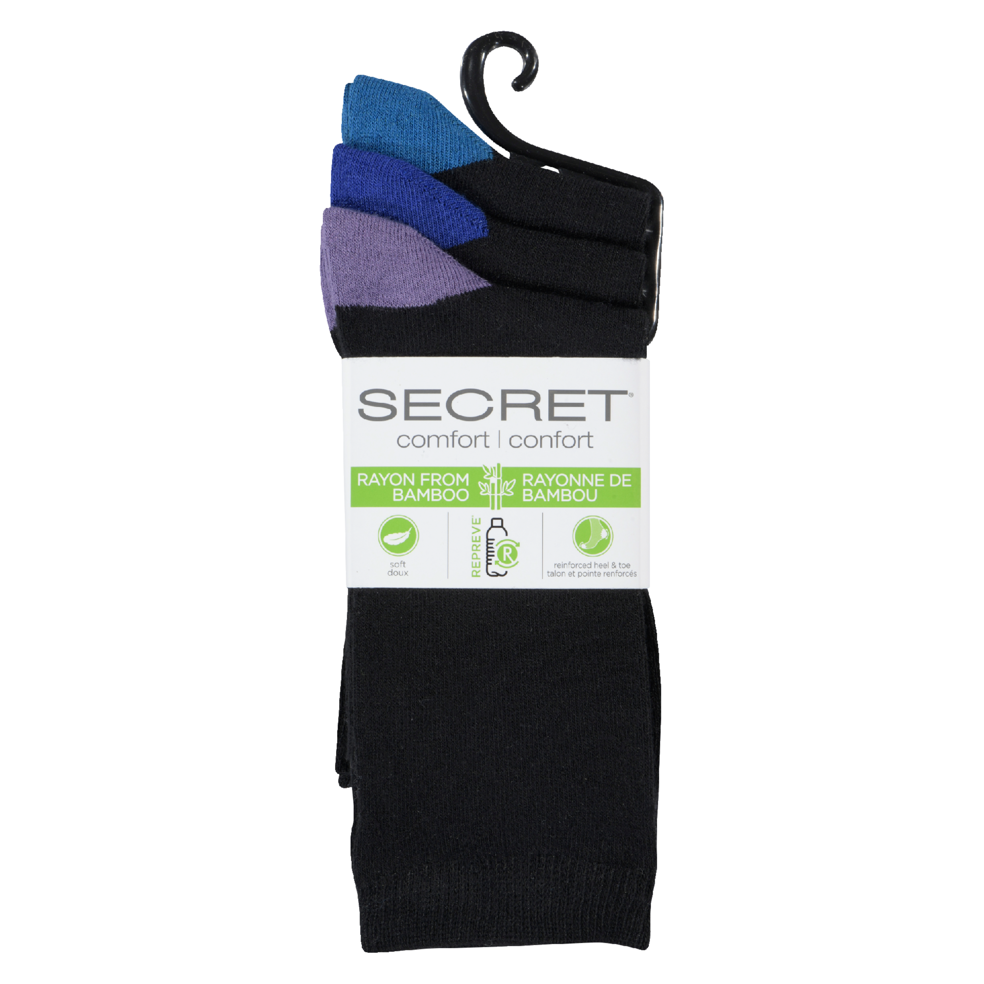 Secret Comfort Crew Blue Fits Shoe Size 6-10
