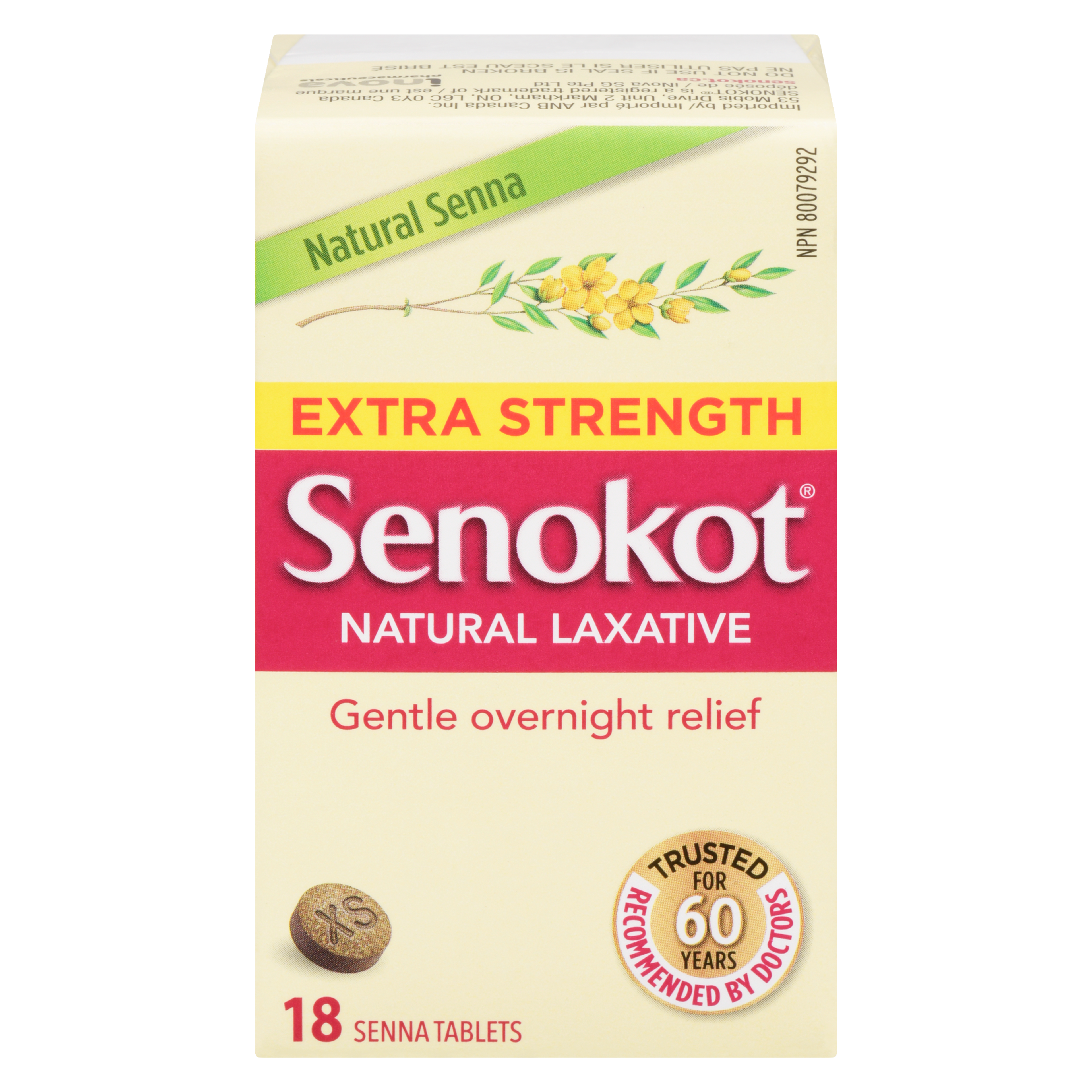 Senokot Natural Laxative Extra Strength 18 Senna Tablets