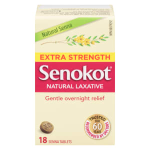 Senokot Natural Laxative Extra Strength 18 Senna Tablets