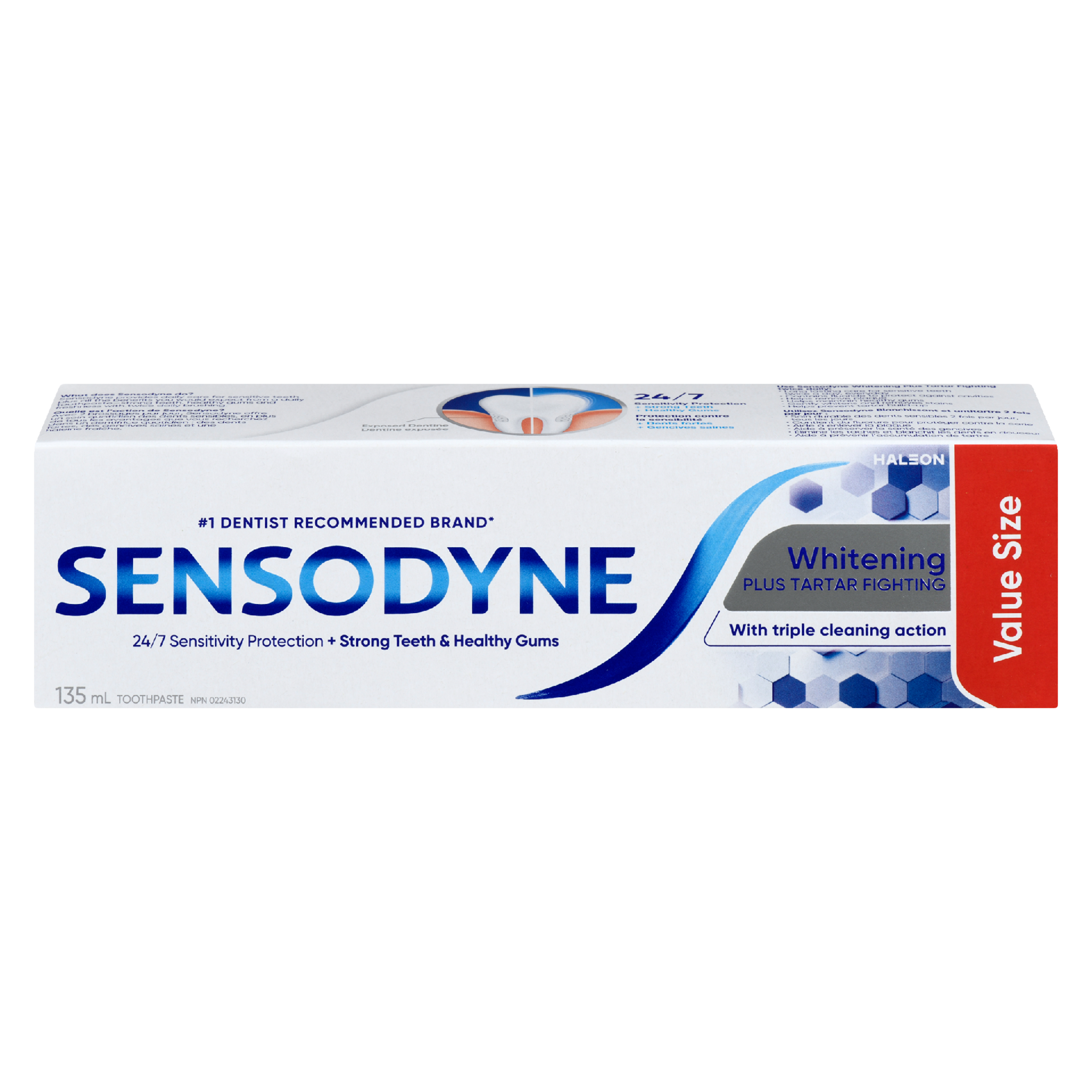 Sensodyne Toothpaste Whitening Plus Tartar Fighting Value Size 135 ml