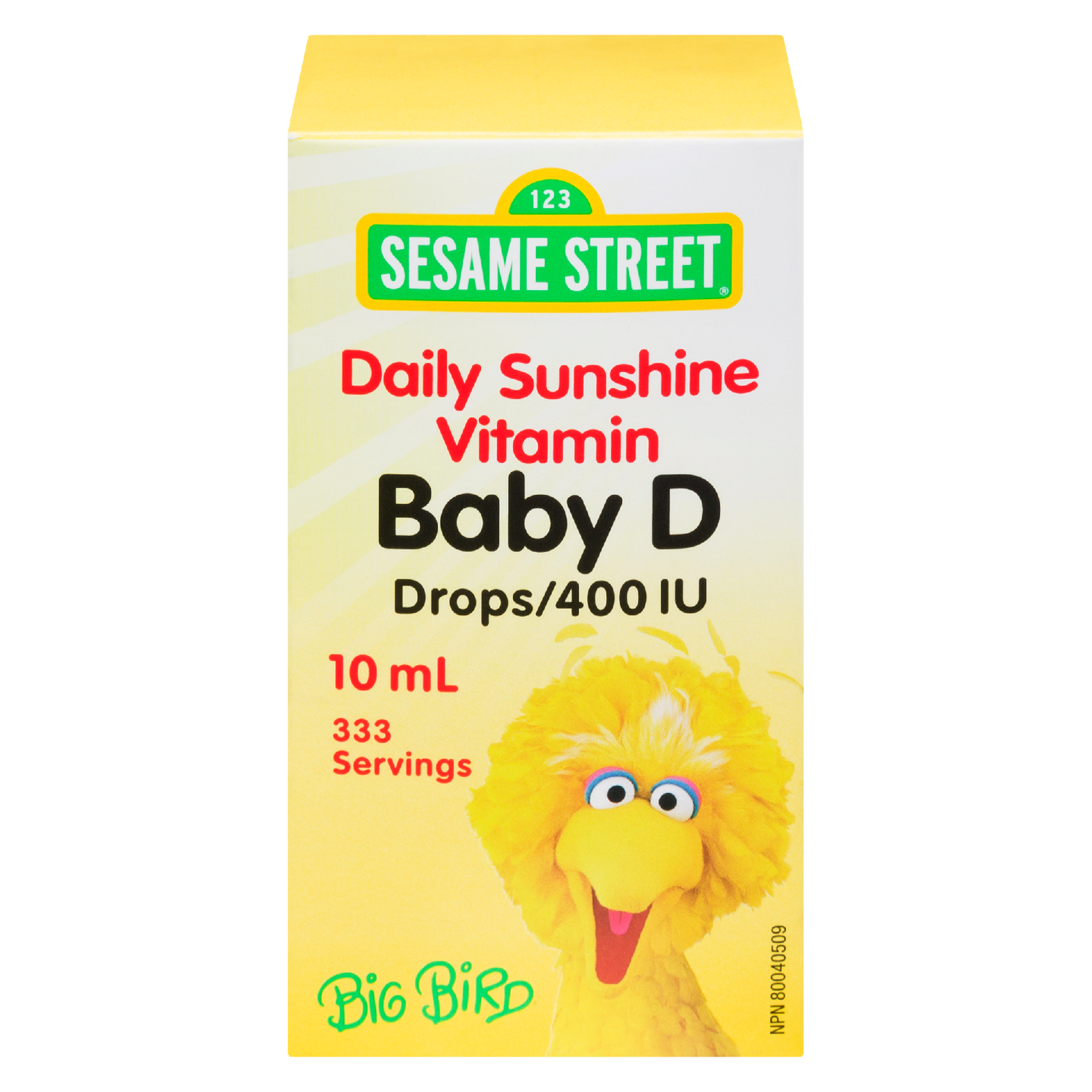 Sesame Street Daily Sunshine Vitamin Baby D Drops 400 IU 10 ml