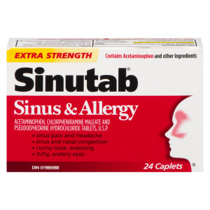 Sinutab Sinus & Allergy Extra Strength 24 Caplets