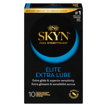 SKYN Elite Extra Lube 10 Synthetic Polyisoprene Lubricated Condoms