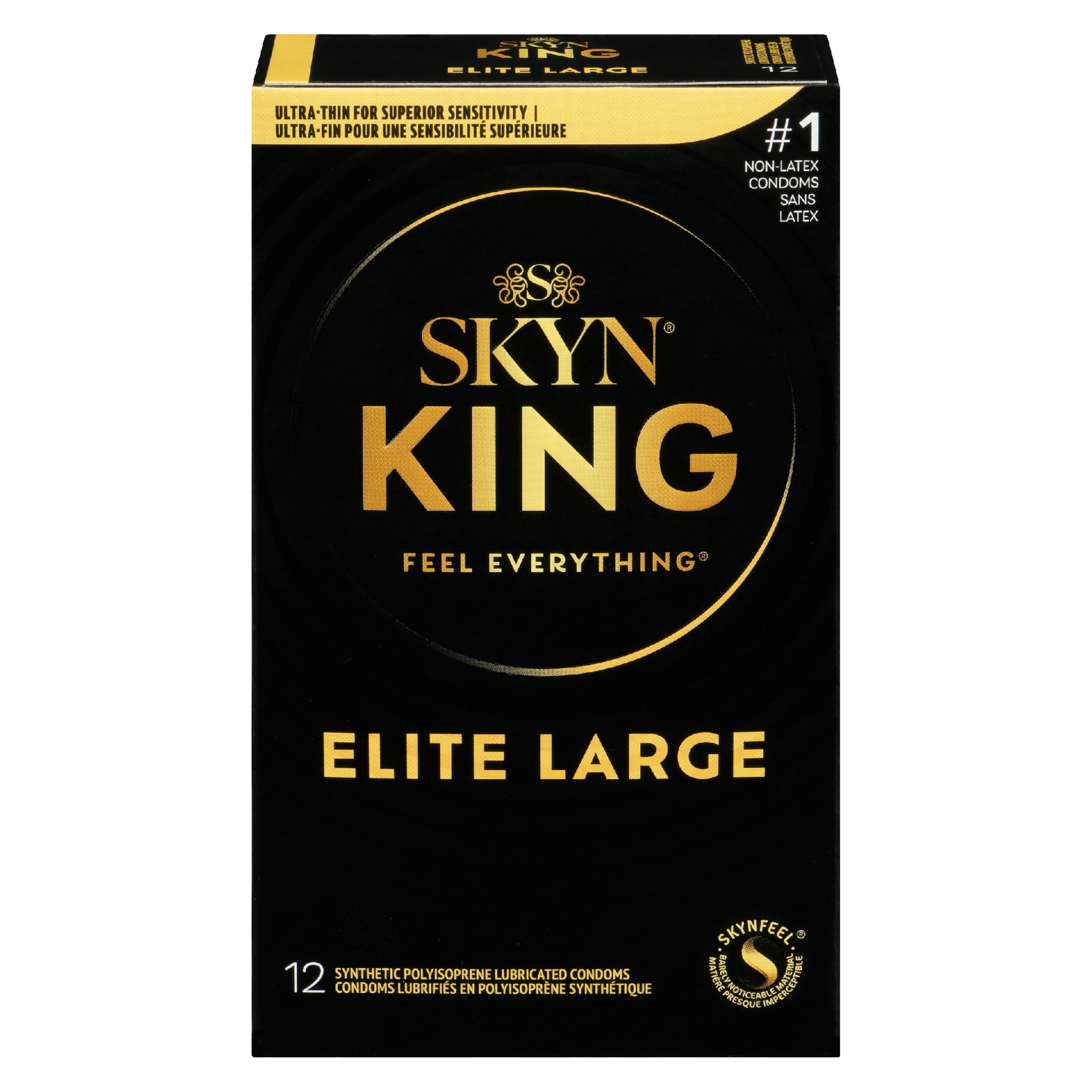 SKYN King Elite Large 12 Synthetic Polyisoprene Lubricated Condoms
