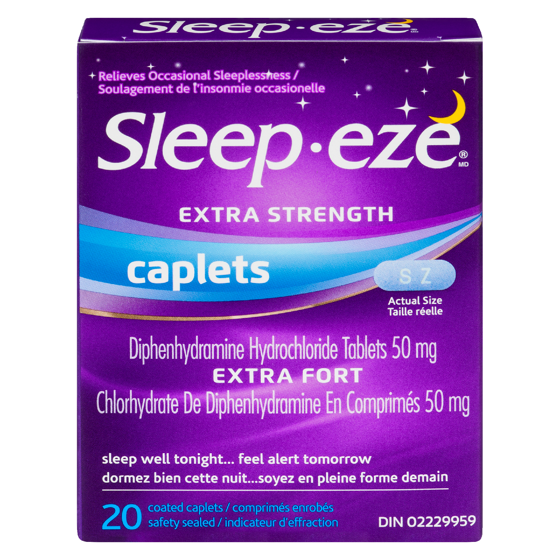 Sleep-Eze Diphenhydramine Hydrochloride Tablets 50 mg Extra Strength 20 ...