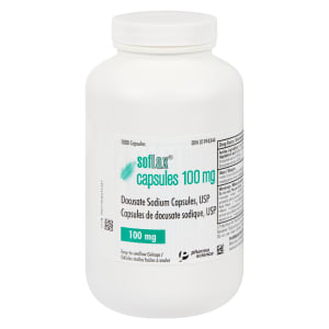 Soflax Docusate Sodium Capsules, USP 100 mg 1000 Capsules
