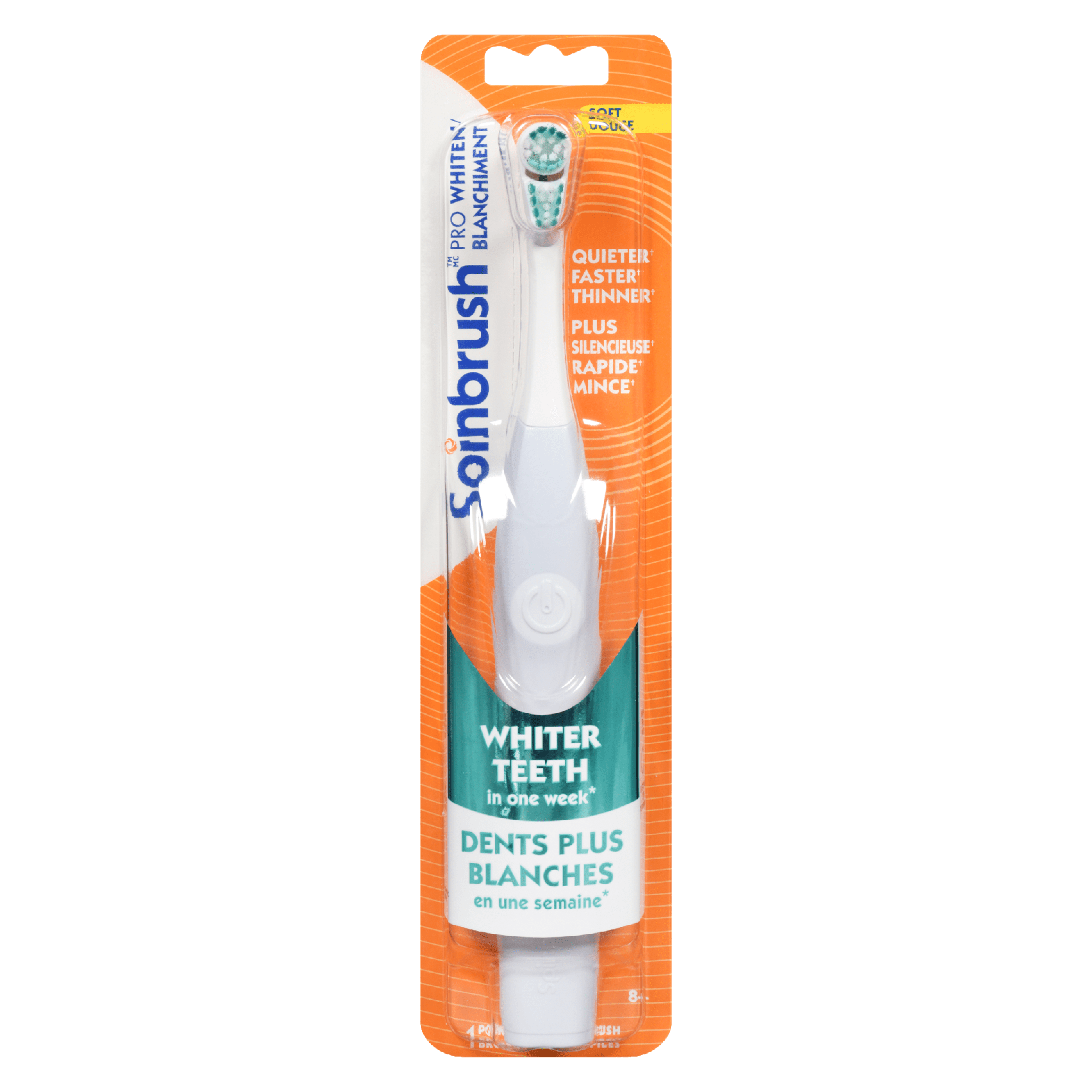 Spinbrush Pro Whiten Soft Ages 8+ 1 Powered Toothbrush