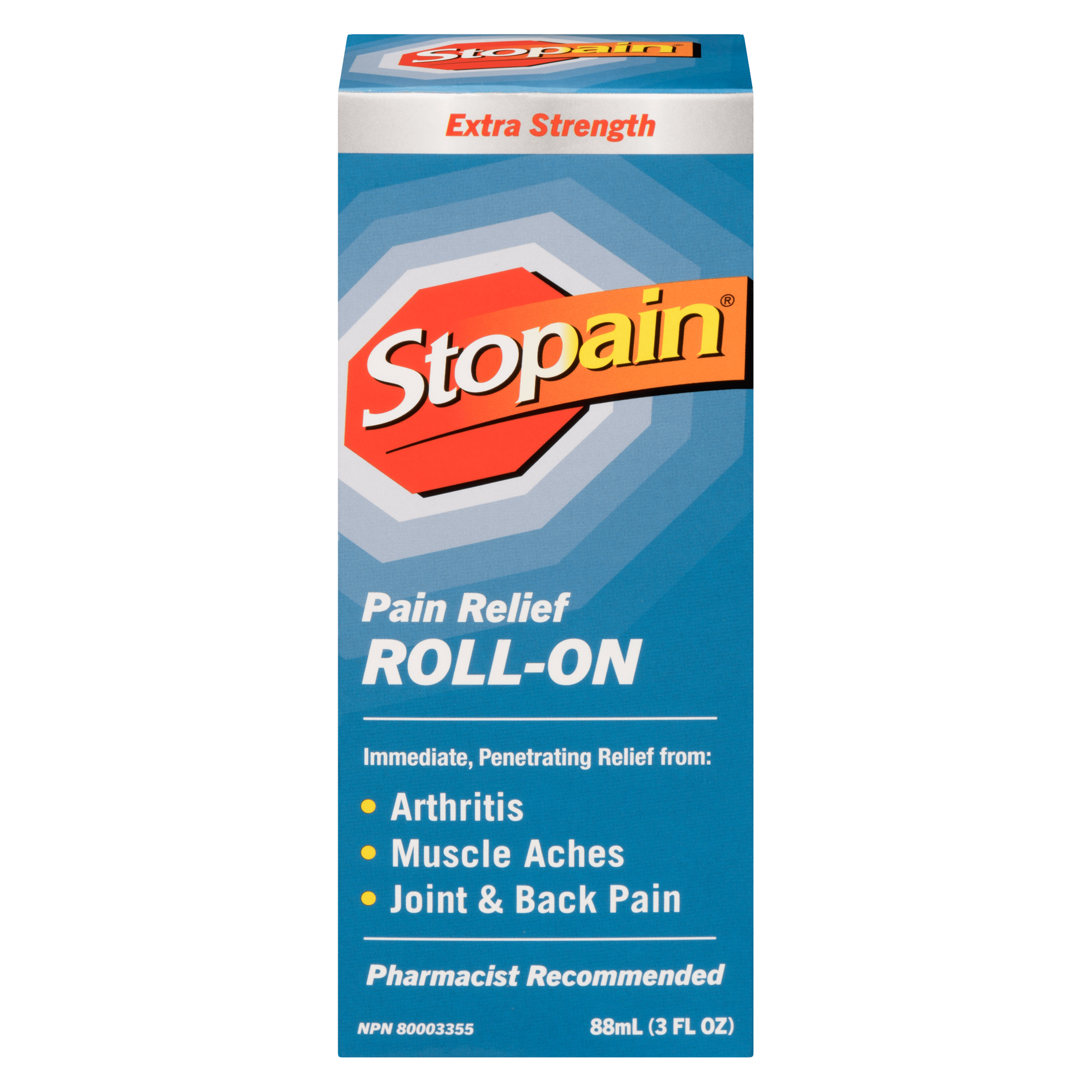 Stopain Pain Relief Roll-On Extra Strength 88 ml