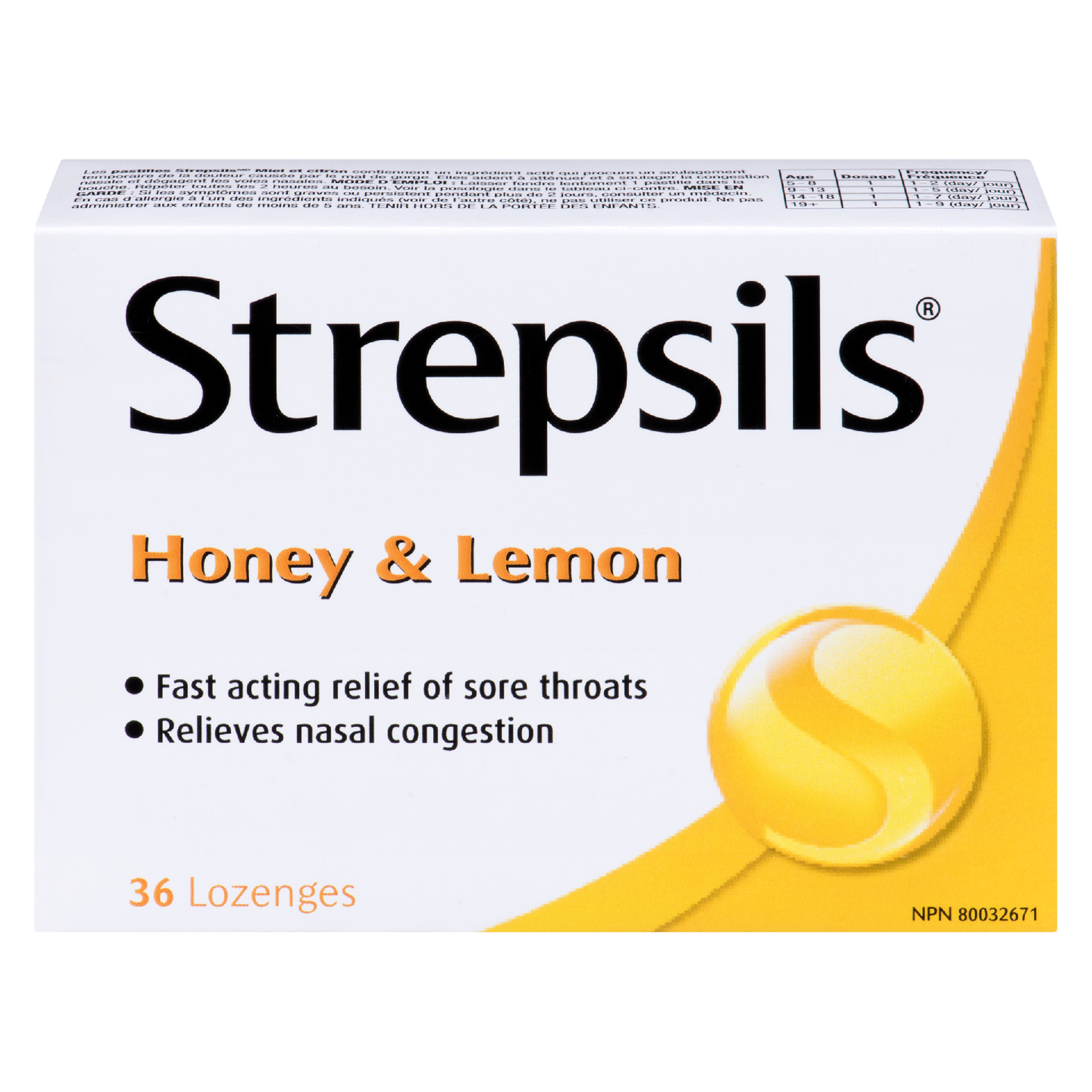 Strepsils Honey & Lemon 36 Lozenges