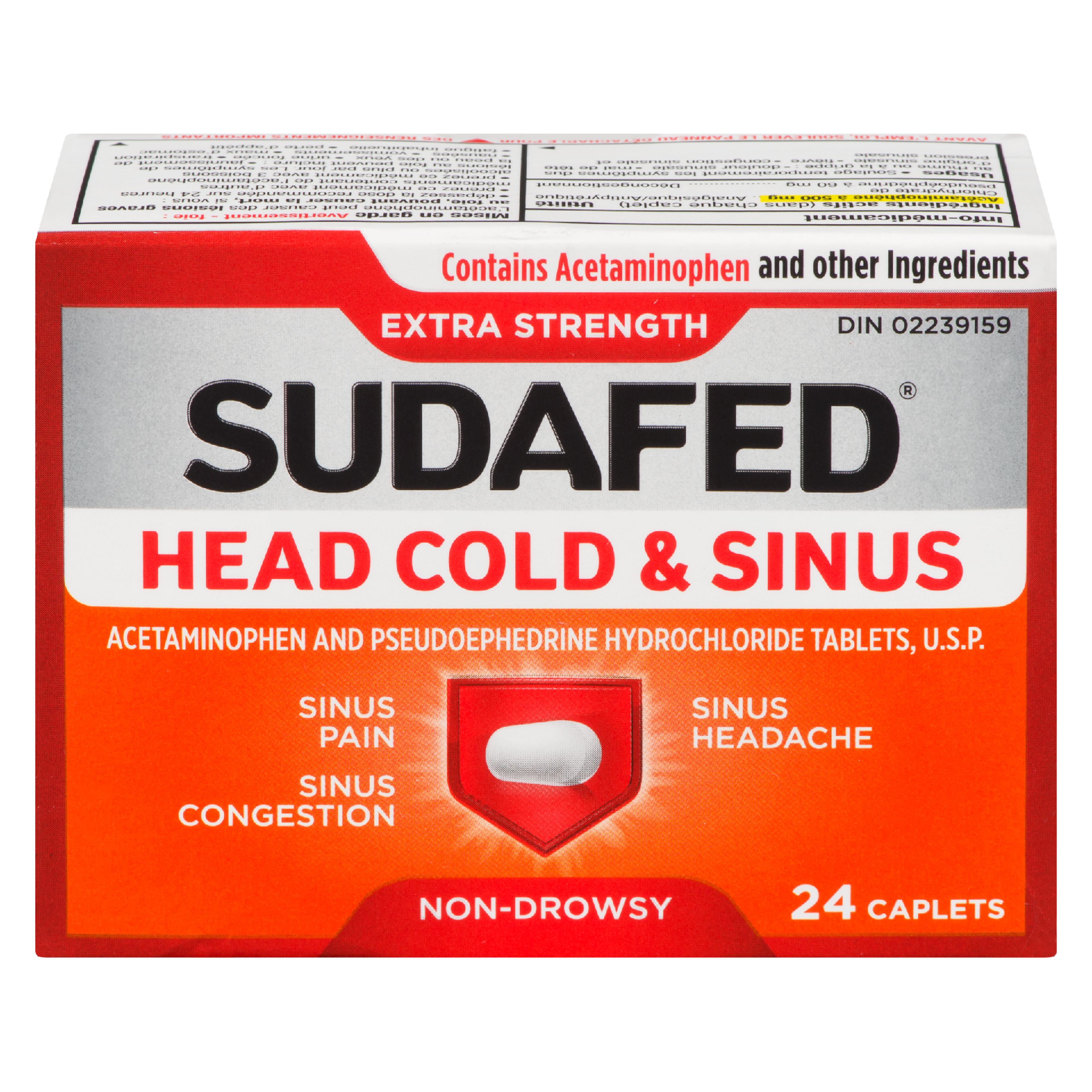Sudafed Head Cold & Sinus Extra Strength 24 Caplets