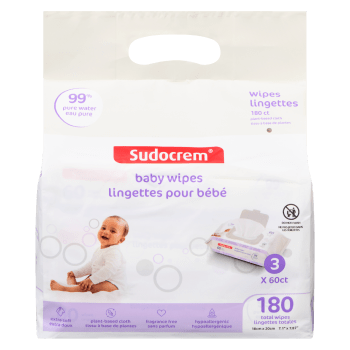 Sudocrem Pure Water Wipes Baby Wipes 3 x 60 ct (180 ct)