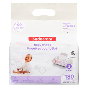 Sudocrem Pure Water Wipes Baby Wipes 3 x 60 ct (180 ct)