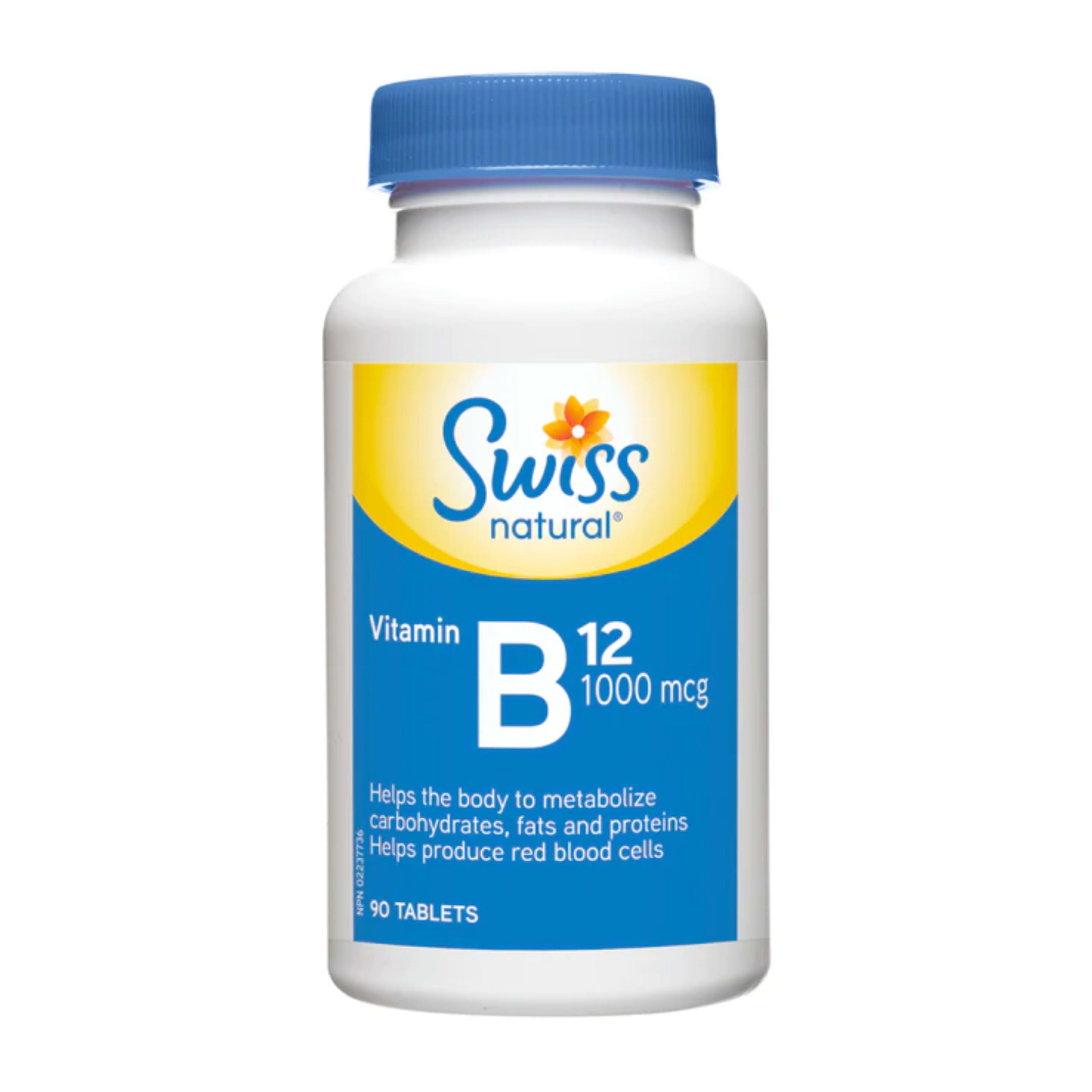 Swiss Natural Vitamin B12 1000 mcg 90 Tablets