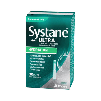 SYSTANE Ultra Hydration Preservative Free lubricant Eye Drops (30 x 0.7 mL)