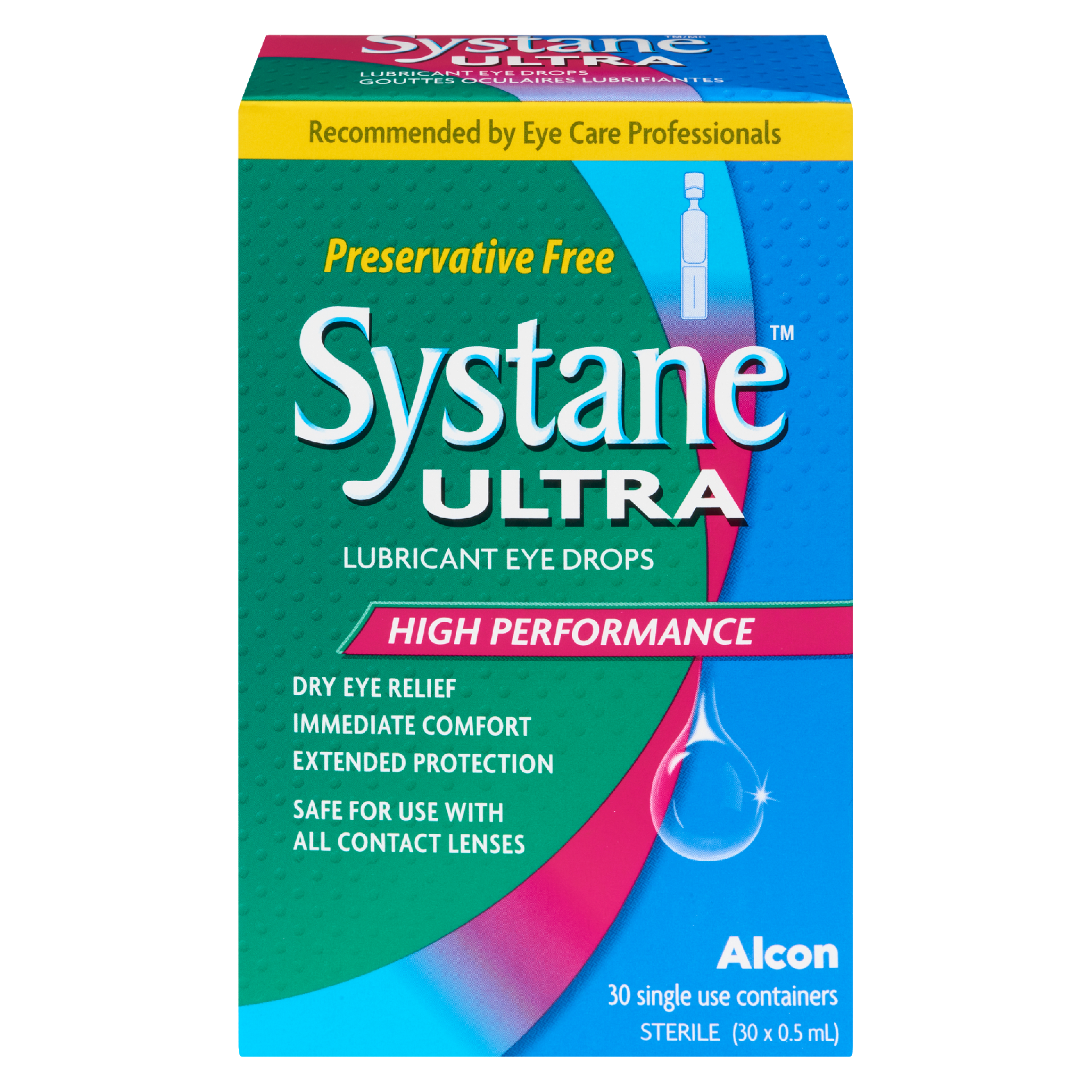 Systane Ultra Lubricant Eye Drops High Performance 30 Single Use Containers x 0.5 ml
