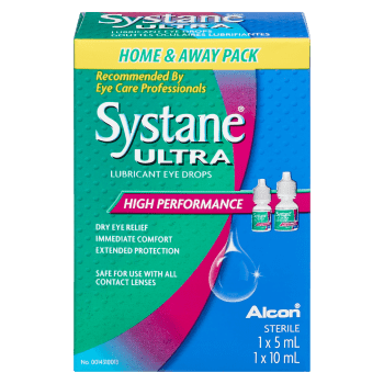 Systane Ultra Lubricant Eye Drops Sterile Home & Away Pack