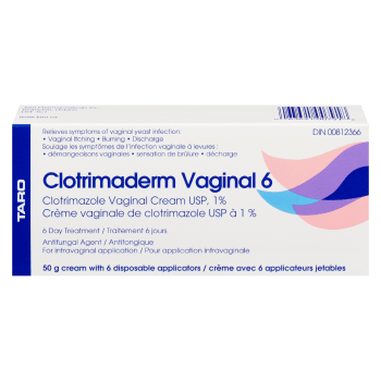Taro Clotrimaderm Clotrimazole Vaginal Cream USP, 1% Vaginal 6 50 g