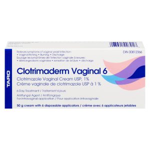 Taro Clotrimaderm Clotrimazole Vaginal Cream USP,  1% Vaginal 6 50 g