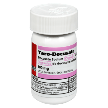 Taro-Docusate Sodium Capsules USP Stool Softener 100 mg 100 Capsules