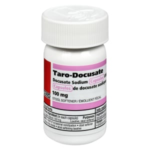 Taro-Docusate Sodium Capsules USP Stool Softener 100 mg 100 Capsules