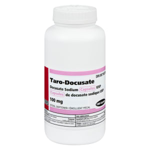 Taro-Docusate Sodium Capsules USP Stool Softener 100 mg 1000 Capsules