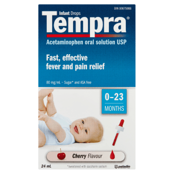 Tempra Infant Drops Cherry Flavour 0-23 Months 24 ml