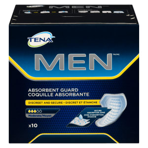 TENA Men Absorbent Guards Moderate 10 Ct