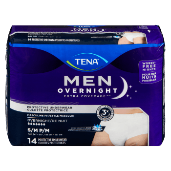 TENA Men Overnight Extra Coverage Overnight S/M 14 Protective Underwear