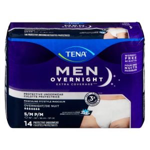 TENA Men Overnight Extra Coverage Overnight S/M 14 Protective Underwear