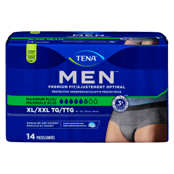 TENA Men Premium Fit Protective Underwear Maximum Plus XL/XXL 14 Pieces