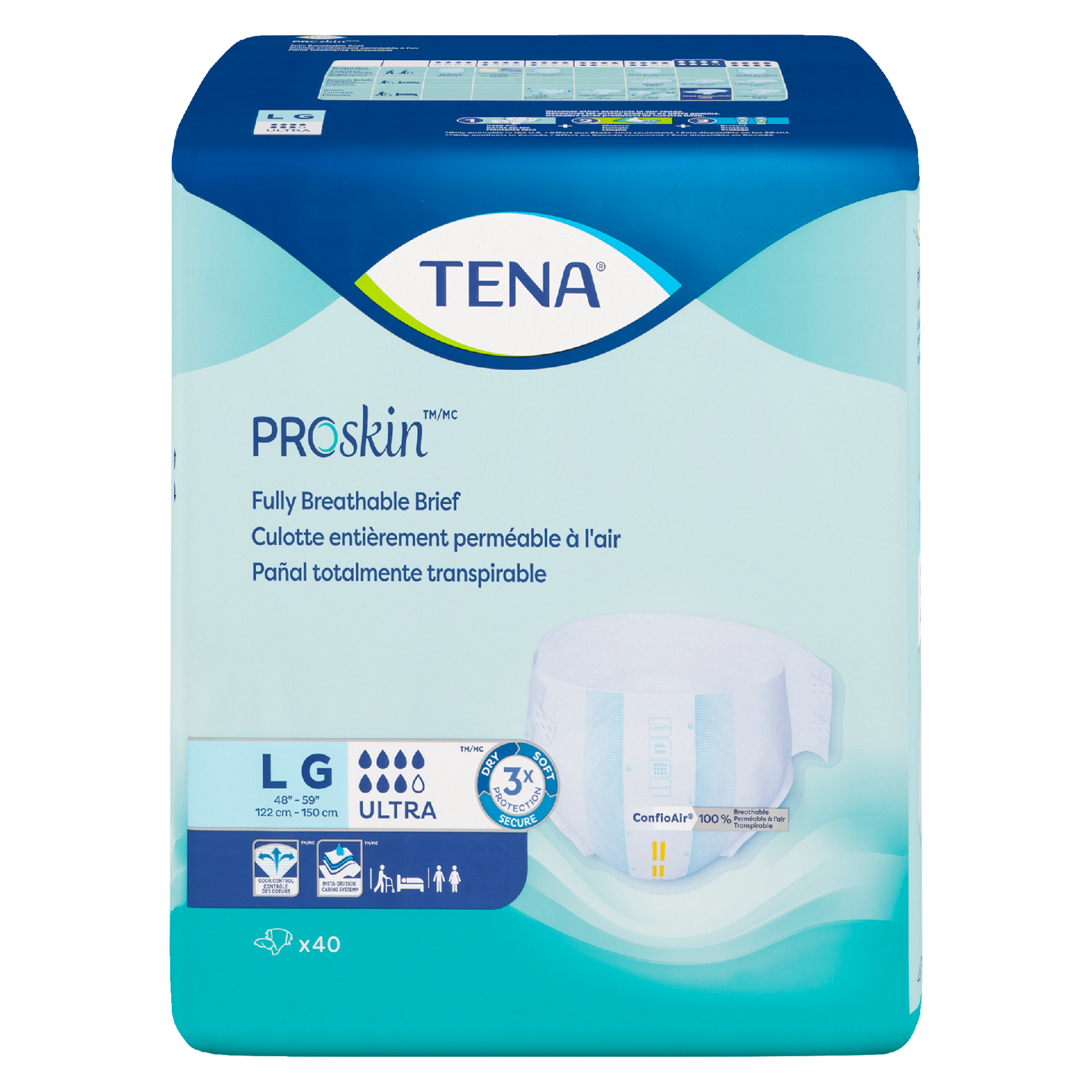 TENA Proskin Fully Breathable Bariatric Brief L Ultra x 40