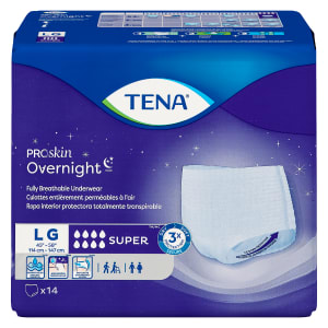 TENA Proskin Overnight Fully Breathable Underwear L Super
