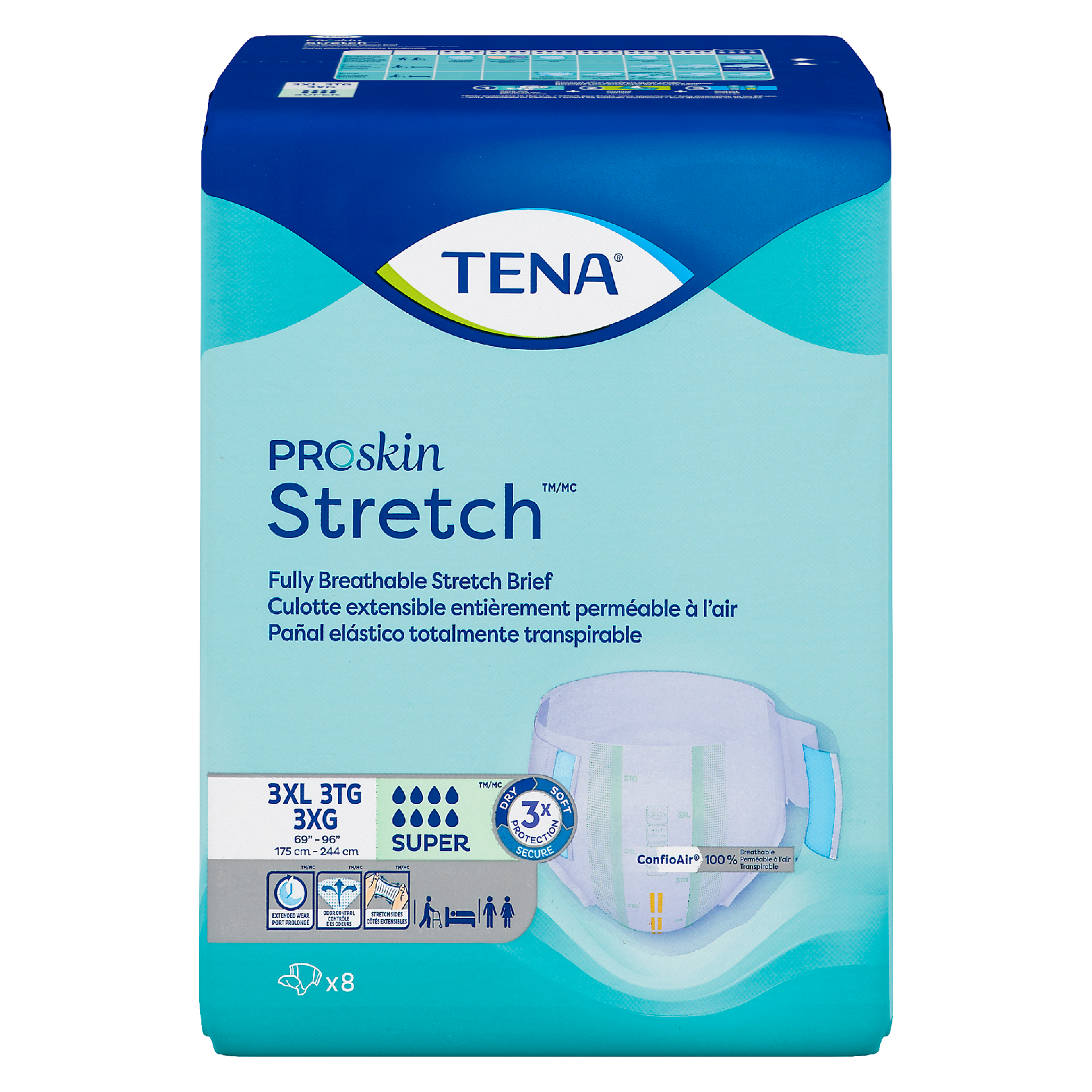 TENA Proskin Stretch Fully Breathable Stretch Brief 3XL Super