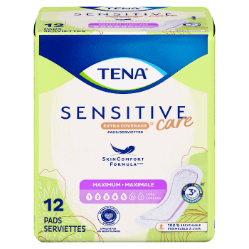 TENA Sensitive Care Extra Coverage Maximum Long 12 Pads