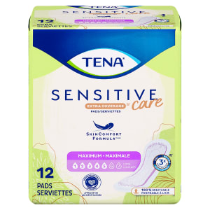 TENA Sensitive Care Extra Coverage Maximum Long 12 Pads