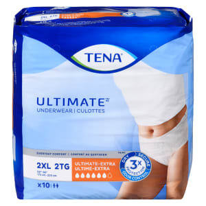TENA Ultimate Underwear Ultimate-Extra Absorbency 2 XL 10 Ct