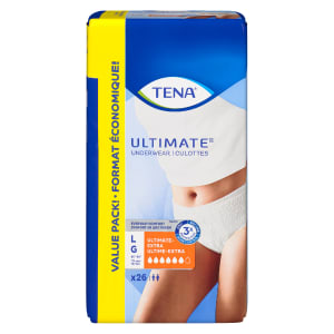 TENA Ultimate Underwear Ultimate-Extra Absorbency L Value Pack 26 Ct