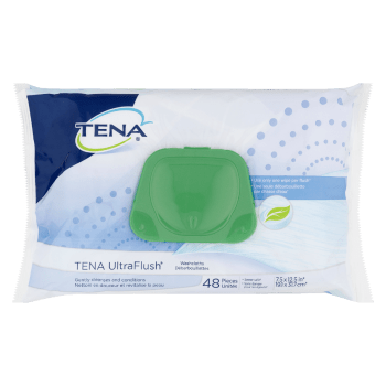 TENA UltraFlush Washcloths 48 Pieces