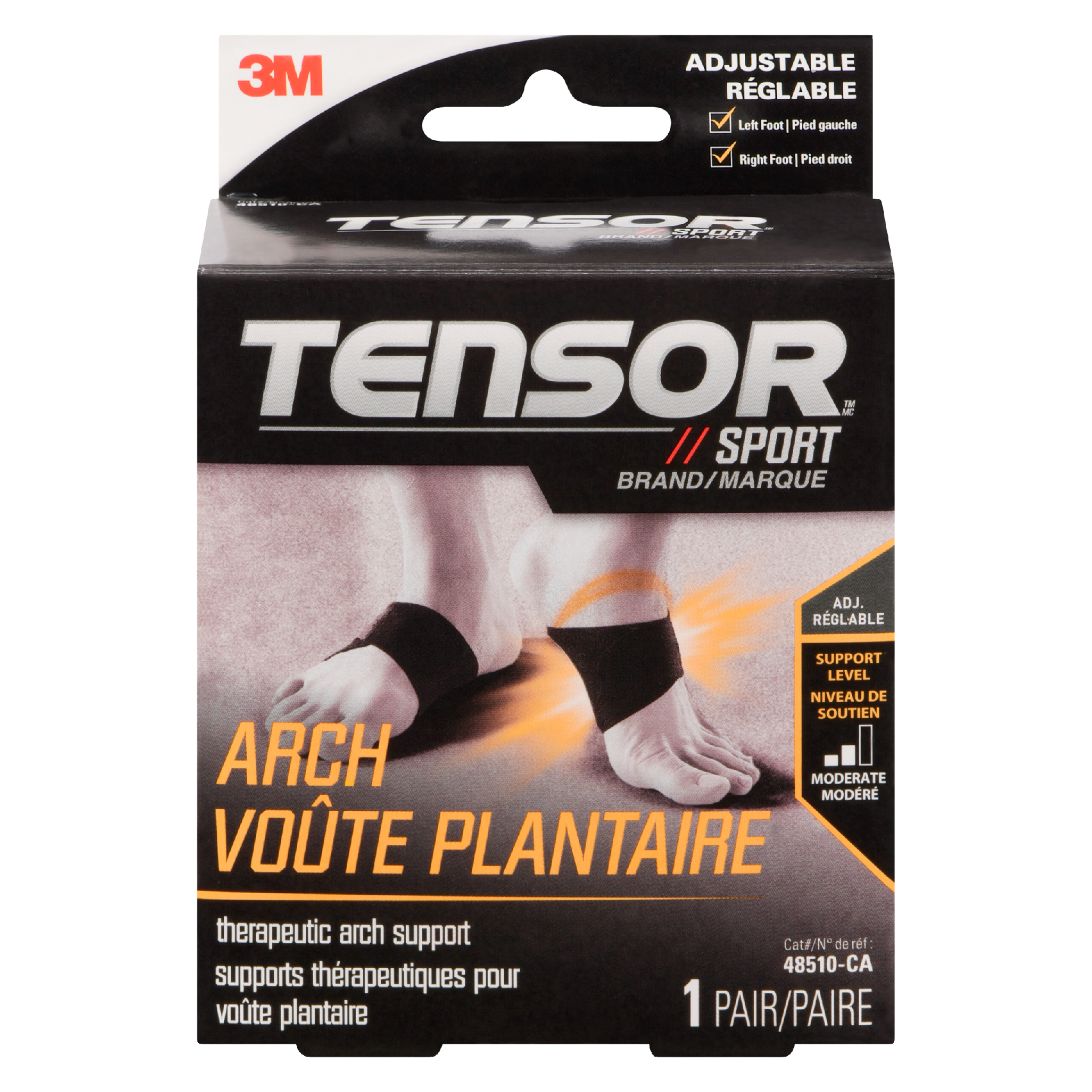 Tensor Sport Therapeutic Arch Support Adjustable 1 Pair