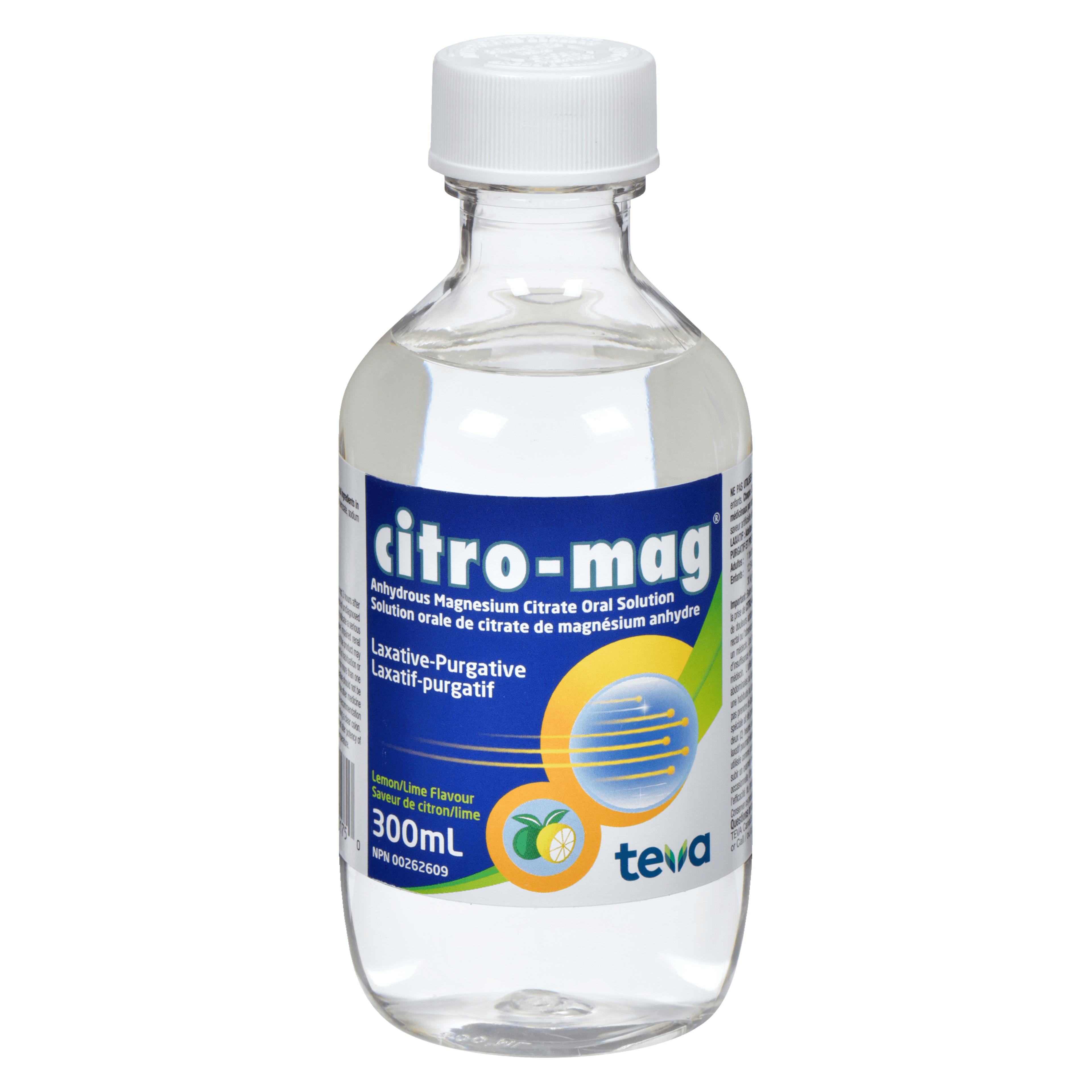 Teva Citro-Mag Laxative-Purgative Lemon/Lime Flavour 300 ml