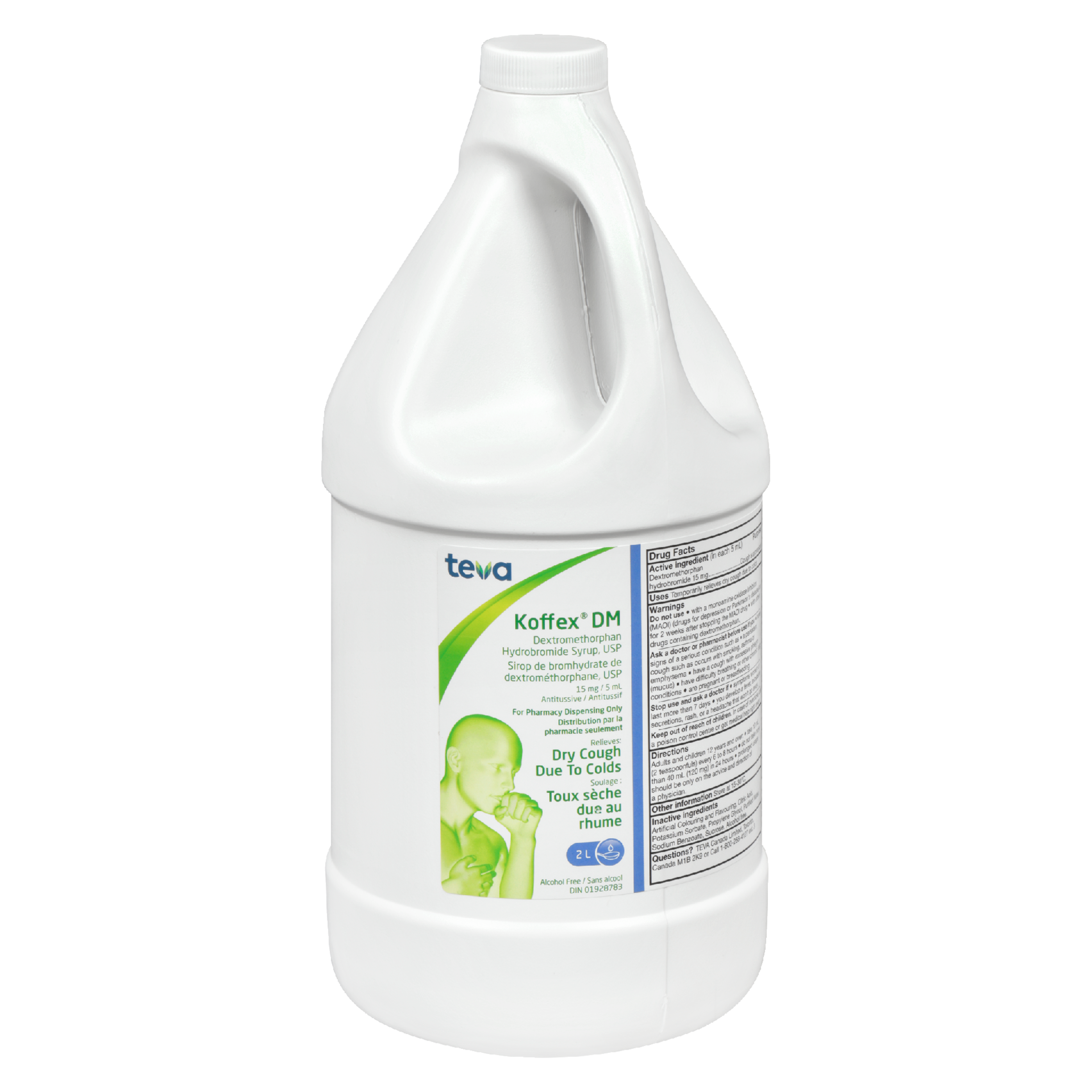 Teva Koffex DM Dextromethorphan Hydrobromide Syrup USP 2 L
