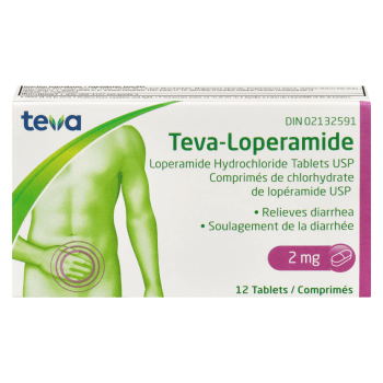 Teva Teva-Loperamide Loperamide Hydrochloride Tablets USP 2 mg 12 Tablets
