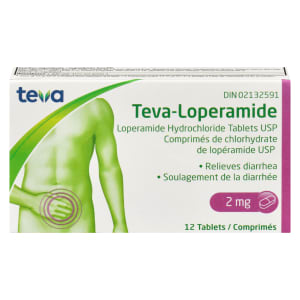 Teva Teva-Loperamide Loperamide Hydrochloride Tablets USP 2 mg 12 Tablets