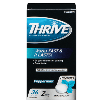 THRIVE Nicotine Replacement Lozenges Peppermint 2 mg Extra Strength 36 Pieces